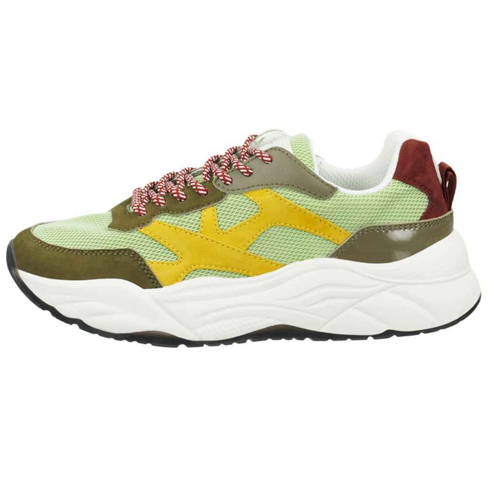 Scotch & Soda Green Goatskin Chunky Sneakers