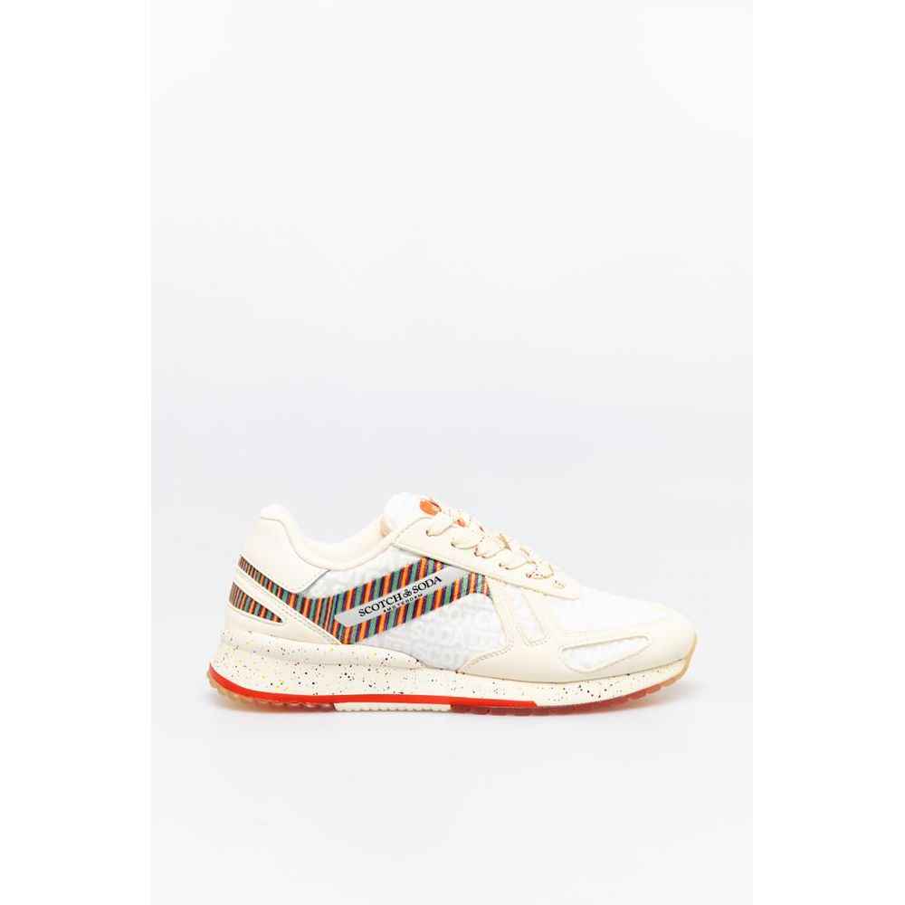 Scotch & Soda White Leather Athletic Sneakers