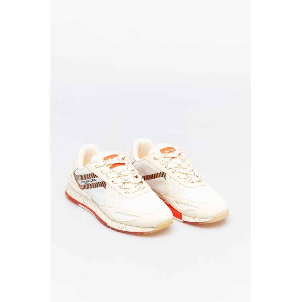 Scotch & Soda White Leather Athletic Sneakers