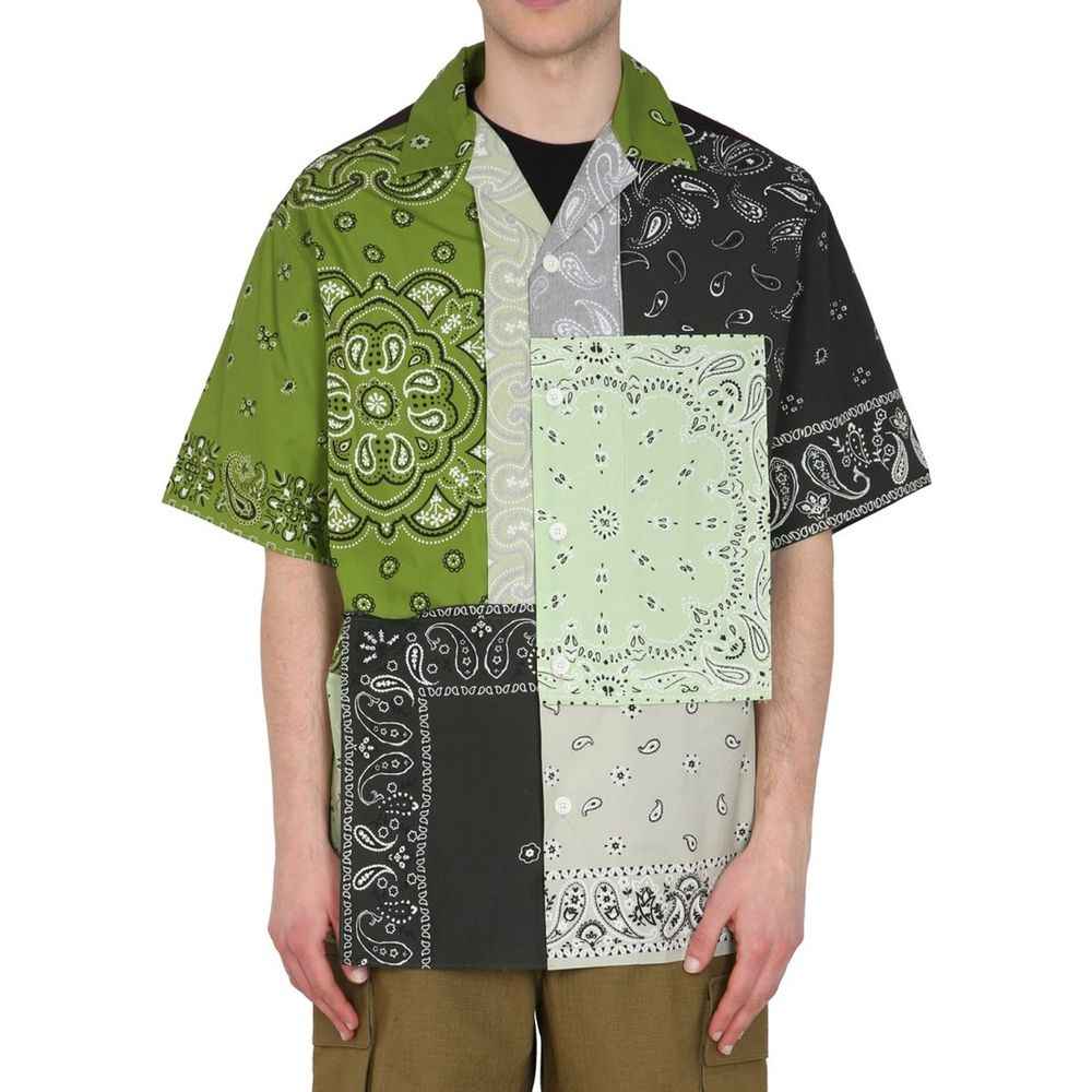 Kenzo Bicolor Cotton Shortsleeve Shirt