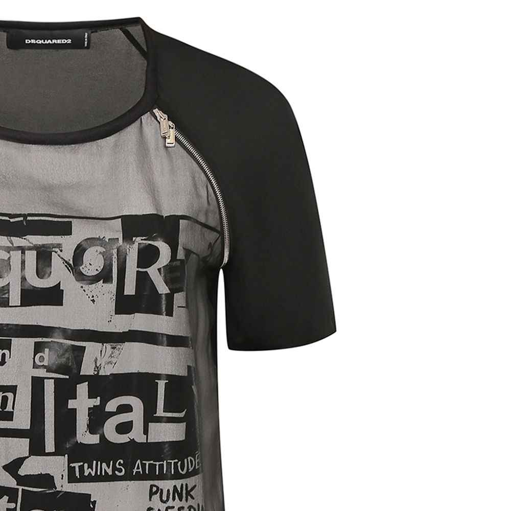 Dsquared² Black Silk Casual Dress