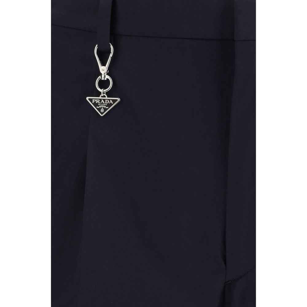 Prada Blue Cotton Casual Pants