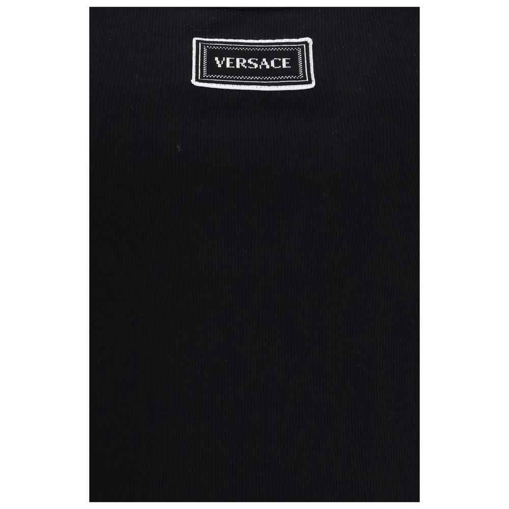 Versace Black Cotton Tank Tops