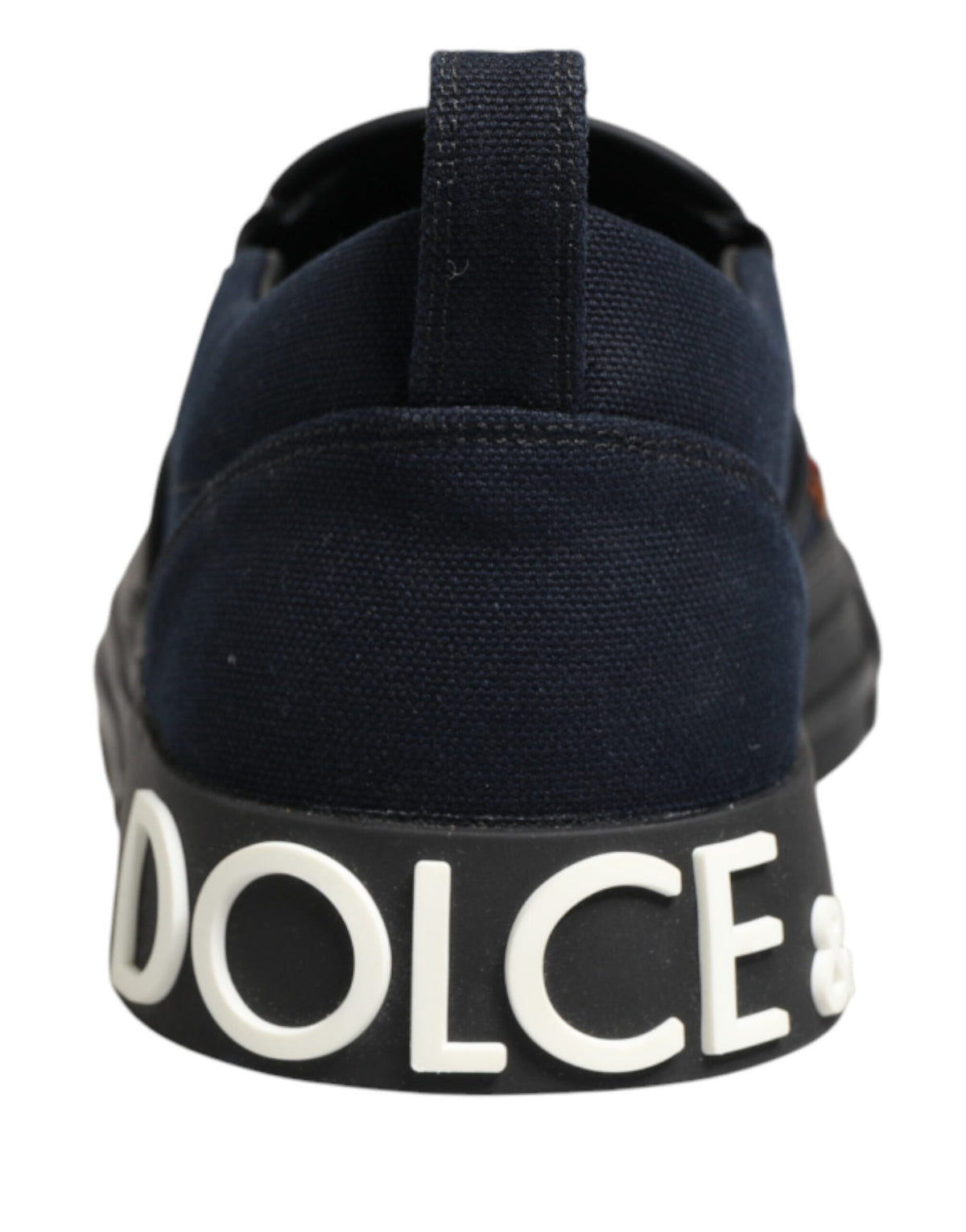 Dolce & Gabbana Blue Canvas Embellished Slip On Men Sneakers Shoes