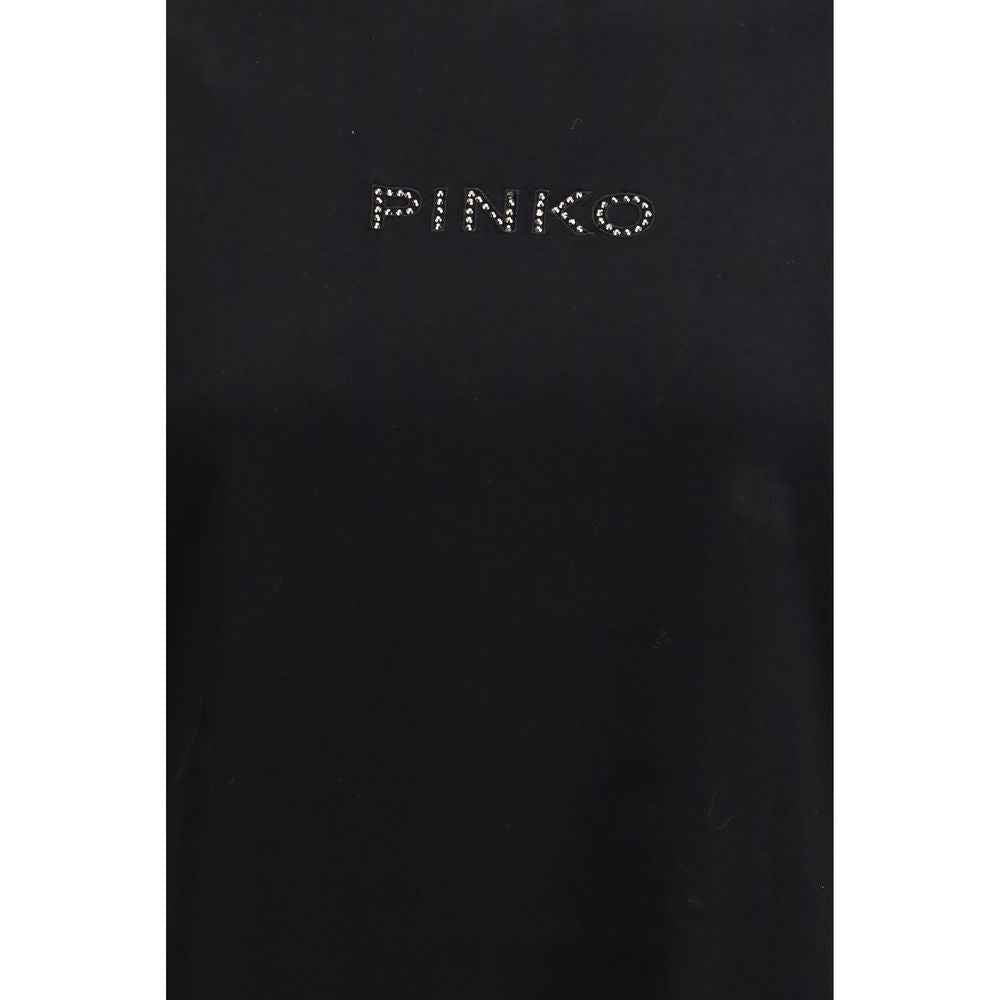 PINKO Black Cotton T-Shirt