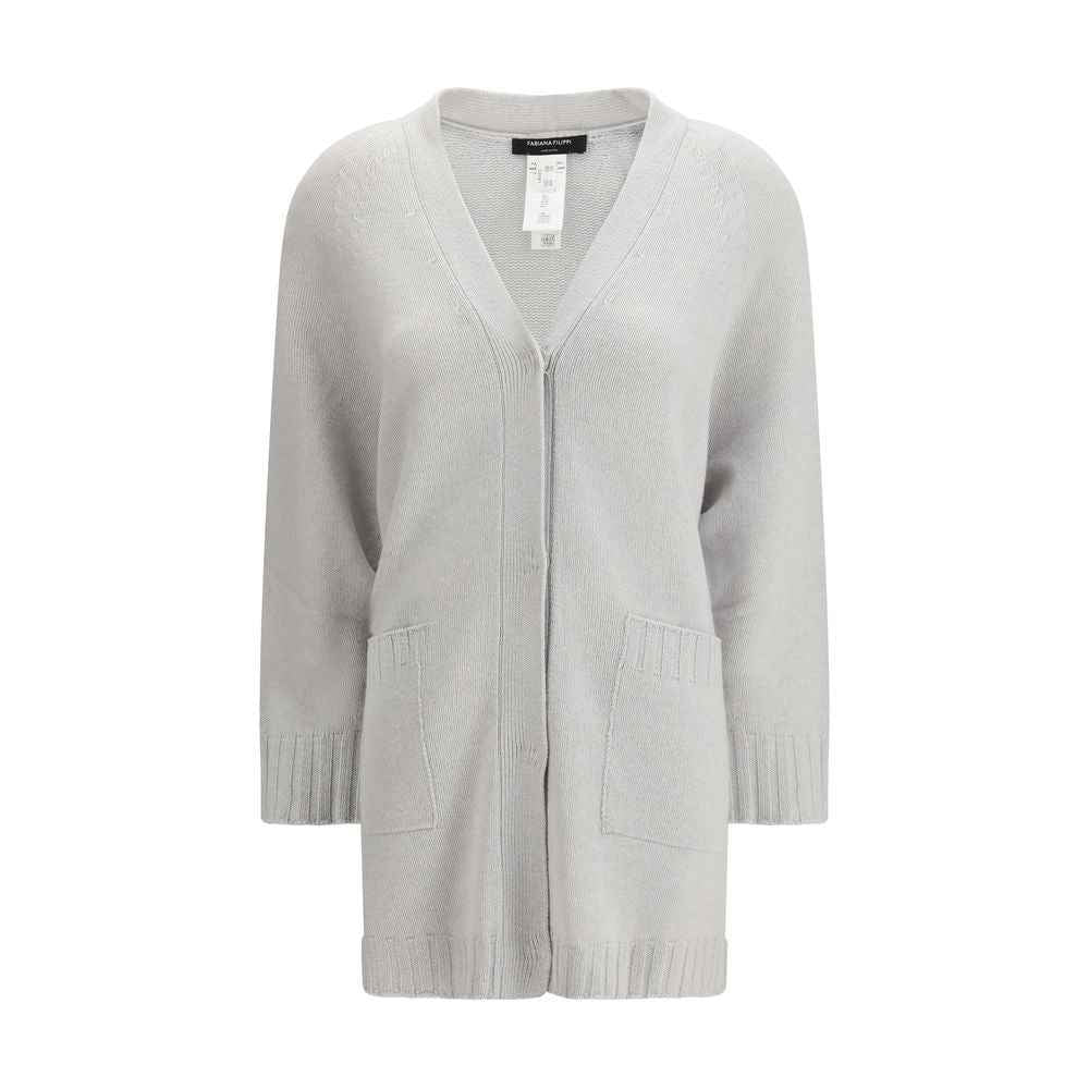 Fabiana Filippi Gray Wool Cardigan