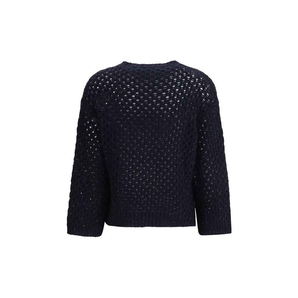 Fabiana Filippi Black Wool Oves Aries Sweatshirt