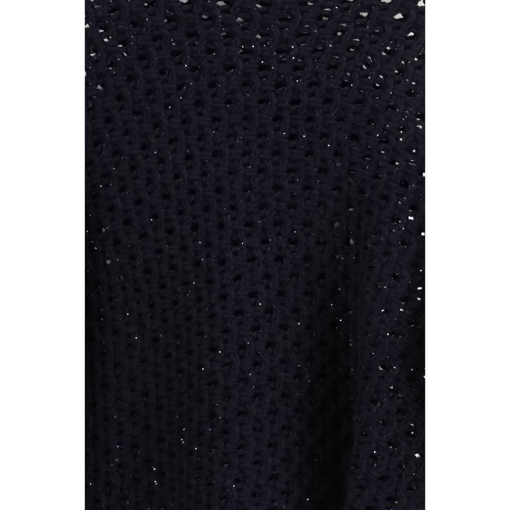 Fabiana Filippi Black Wool Oves Aries Sweatshirt