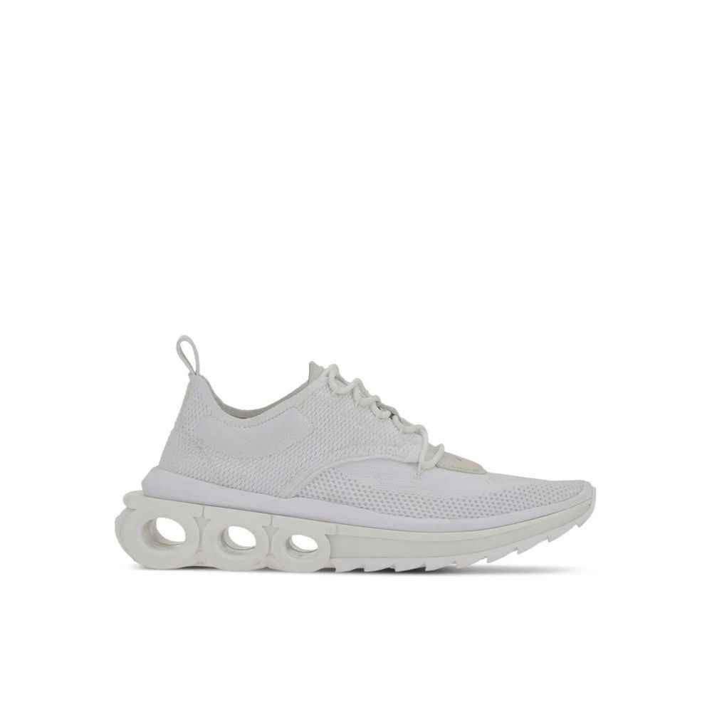 Salvatore Ferragamo White Nylon Athletic Sneakers