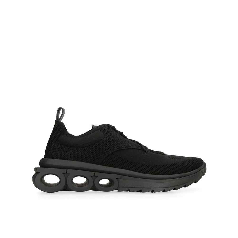 Salvatore Ferragamo Black Fabric Athletic Sneakers
