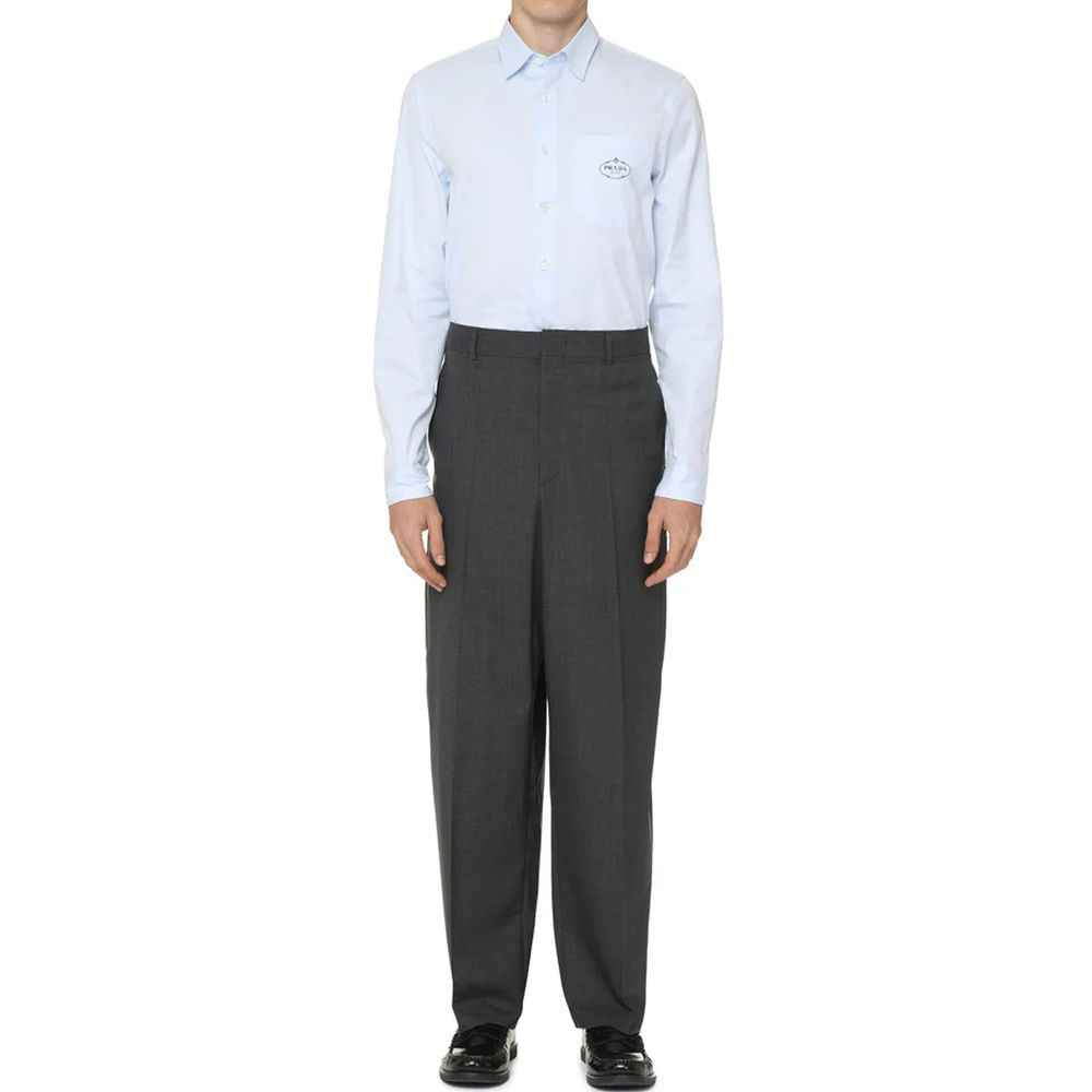 Prada Blue Cotton Dress Shirt