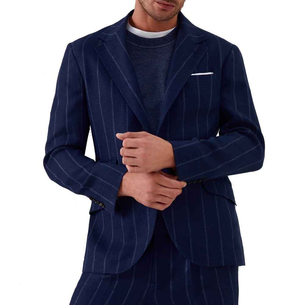Brunello Cucinelli Blue Virgin Wool Coat