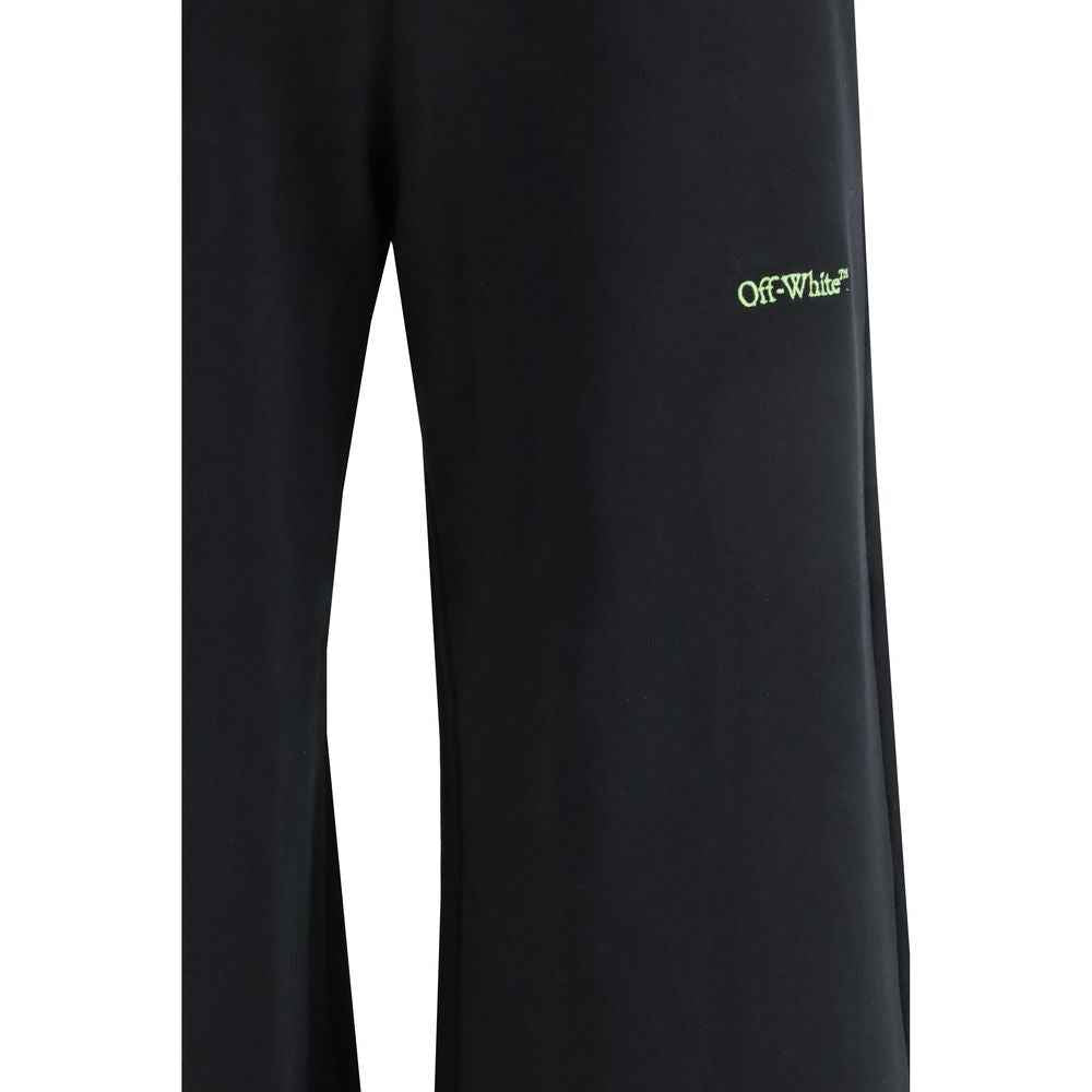 Off-White Black Cotton Casual Pants
