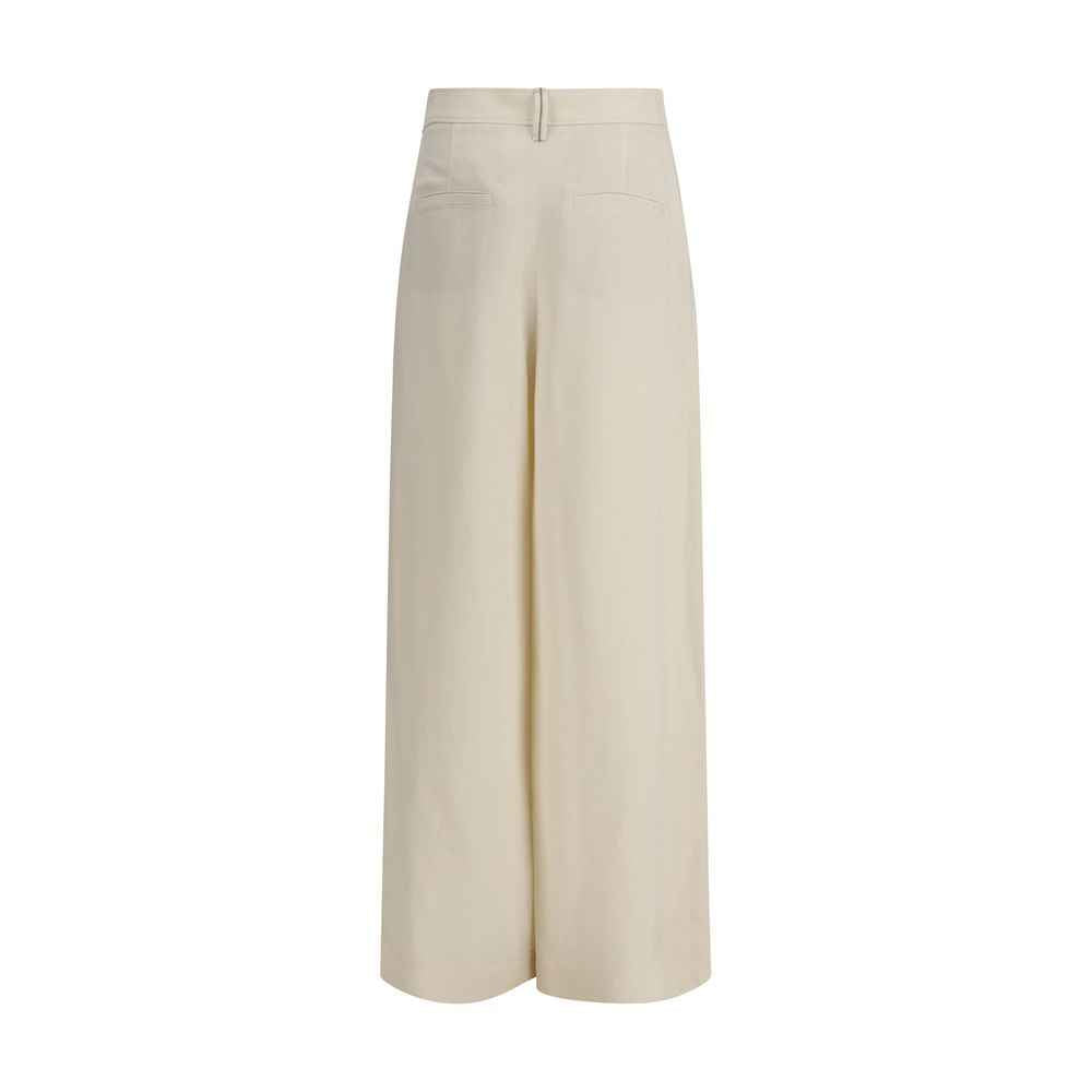Brunello Cucinelli Beige Viscose Casual Pants