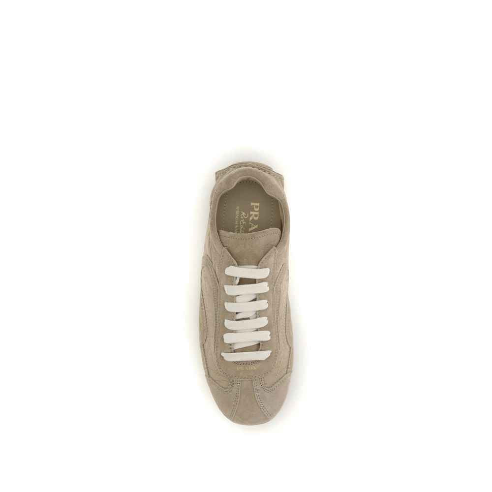Prada Beige Lamb Ovis Aries Athletic Sneakers