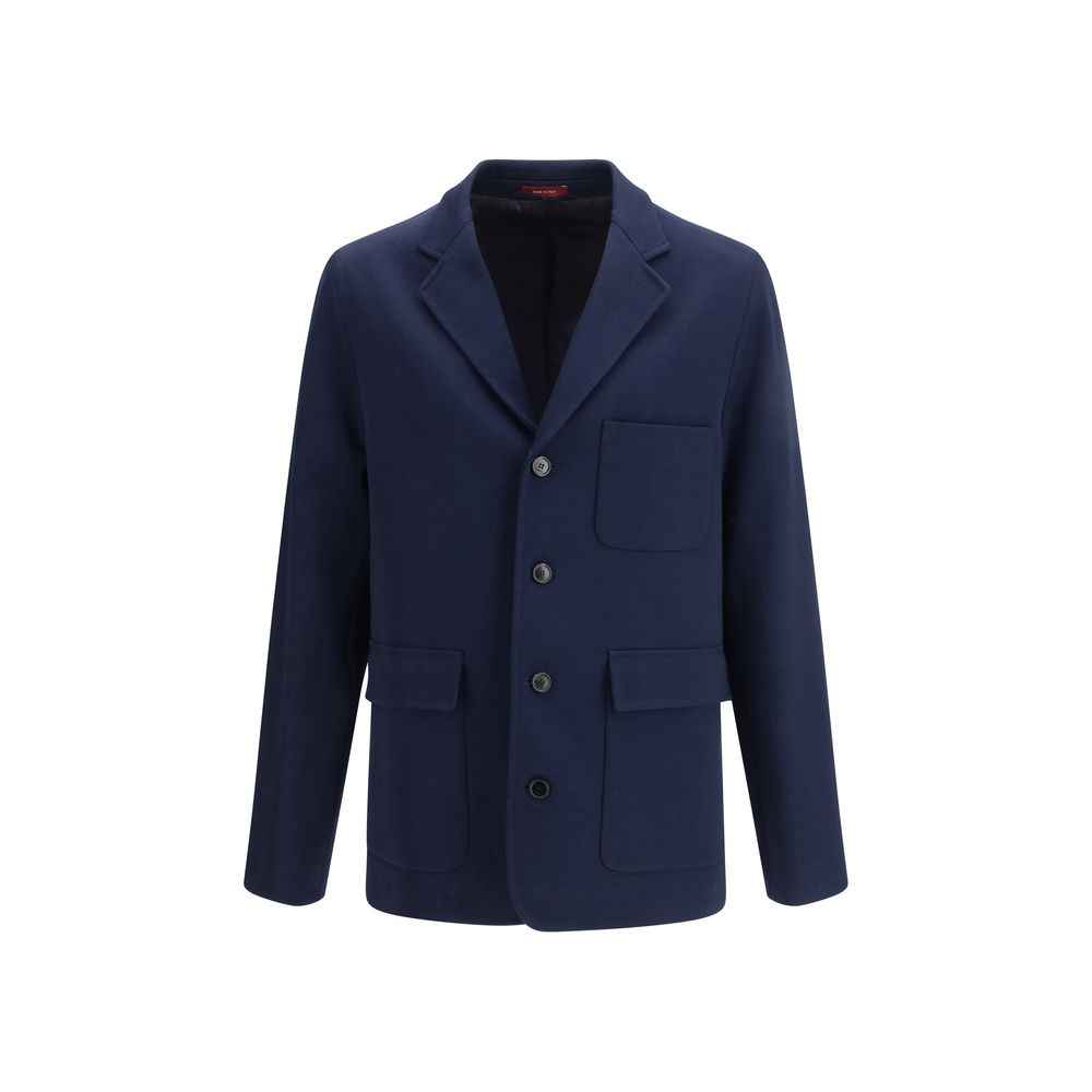 Gucci Blue Cotton Full-Length Jacket