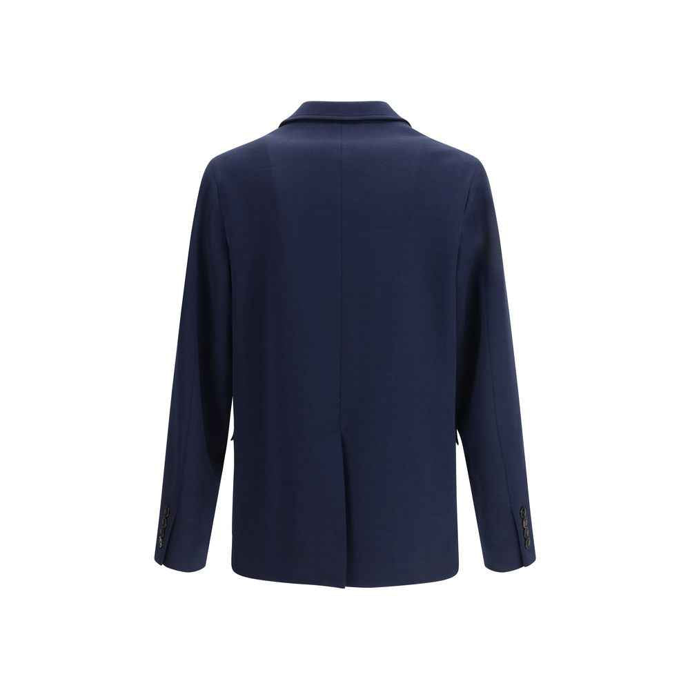 Gucci Blue Cotton Full-Length Jacket