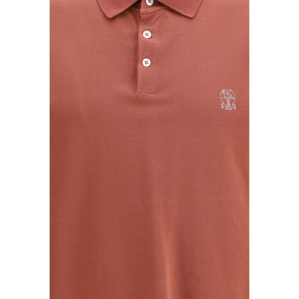 Brunello Cucinelli Red Cotton Shirt