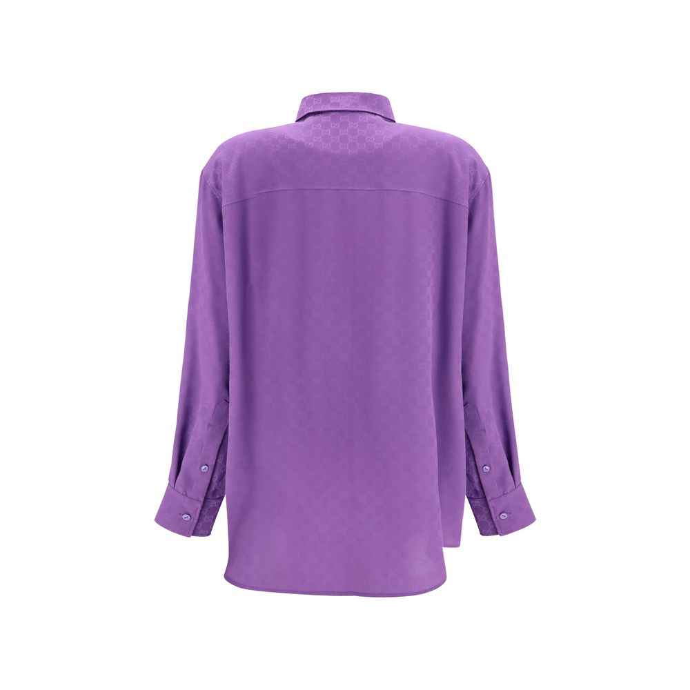 Gucci Purple Silk Shirt