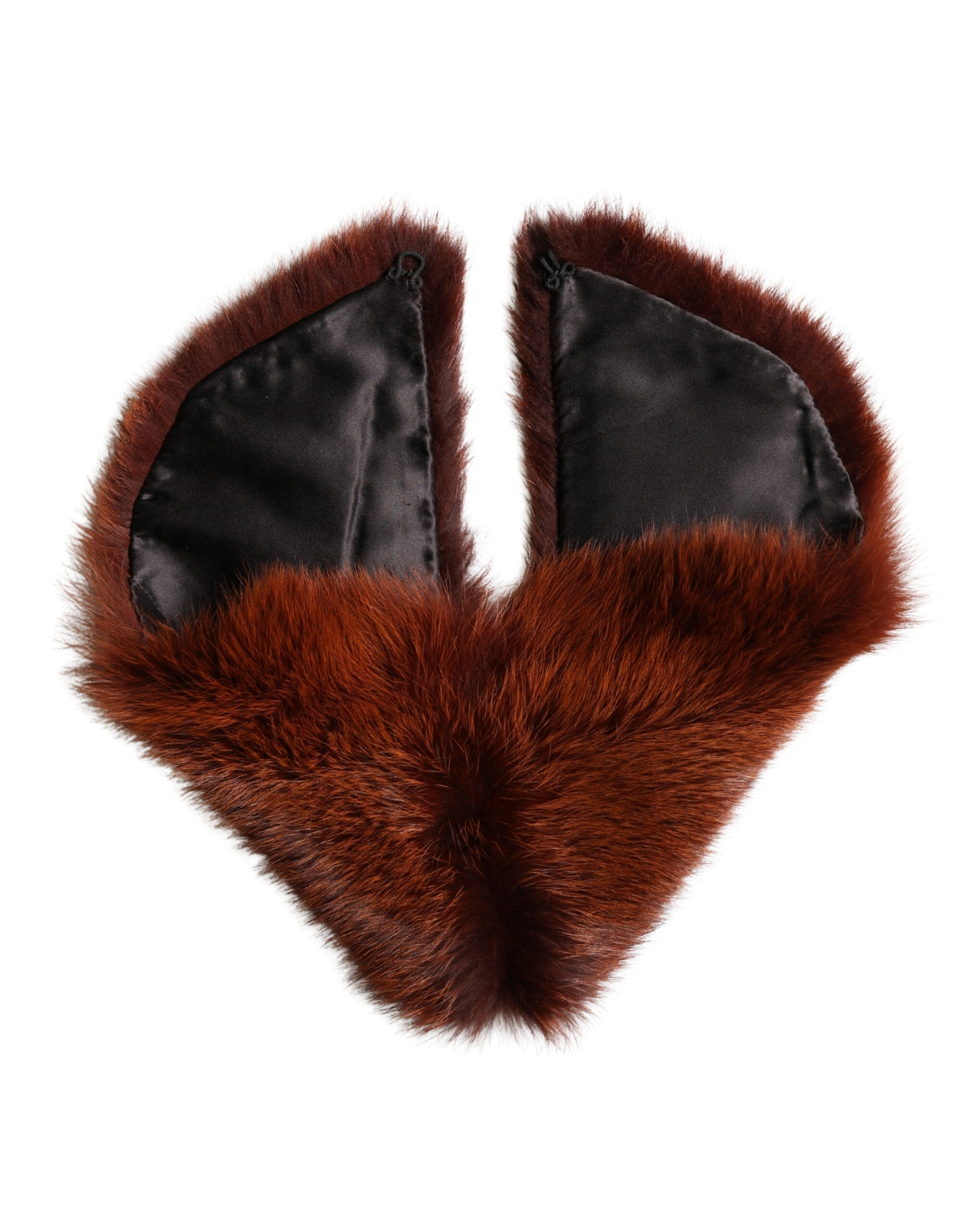 Dolce & Gabbana Brown Mink Fur Collar Women Neck Wrap 60cm x 14cm Scarf