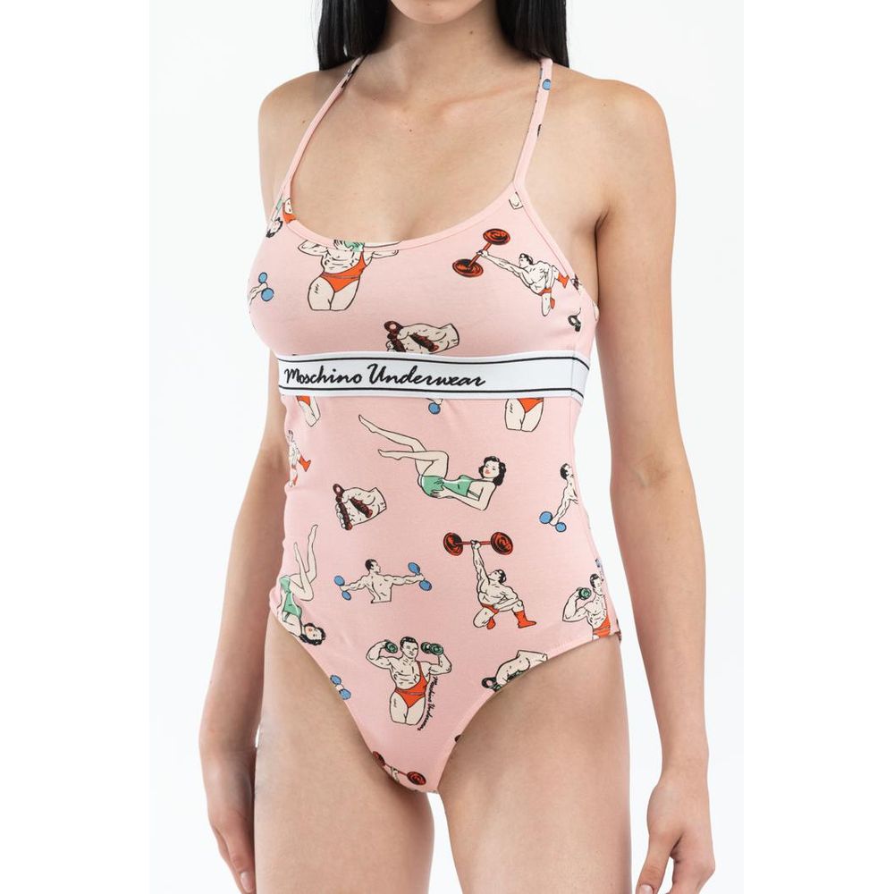 Moschino Pink Cotton Bodysuit