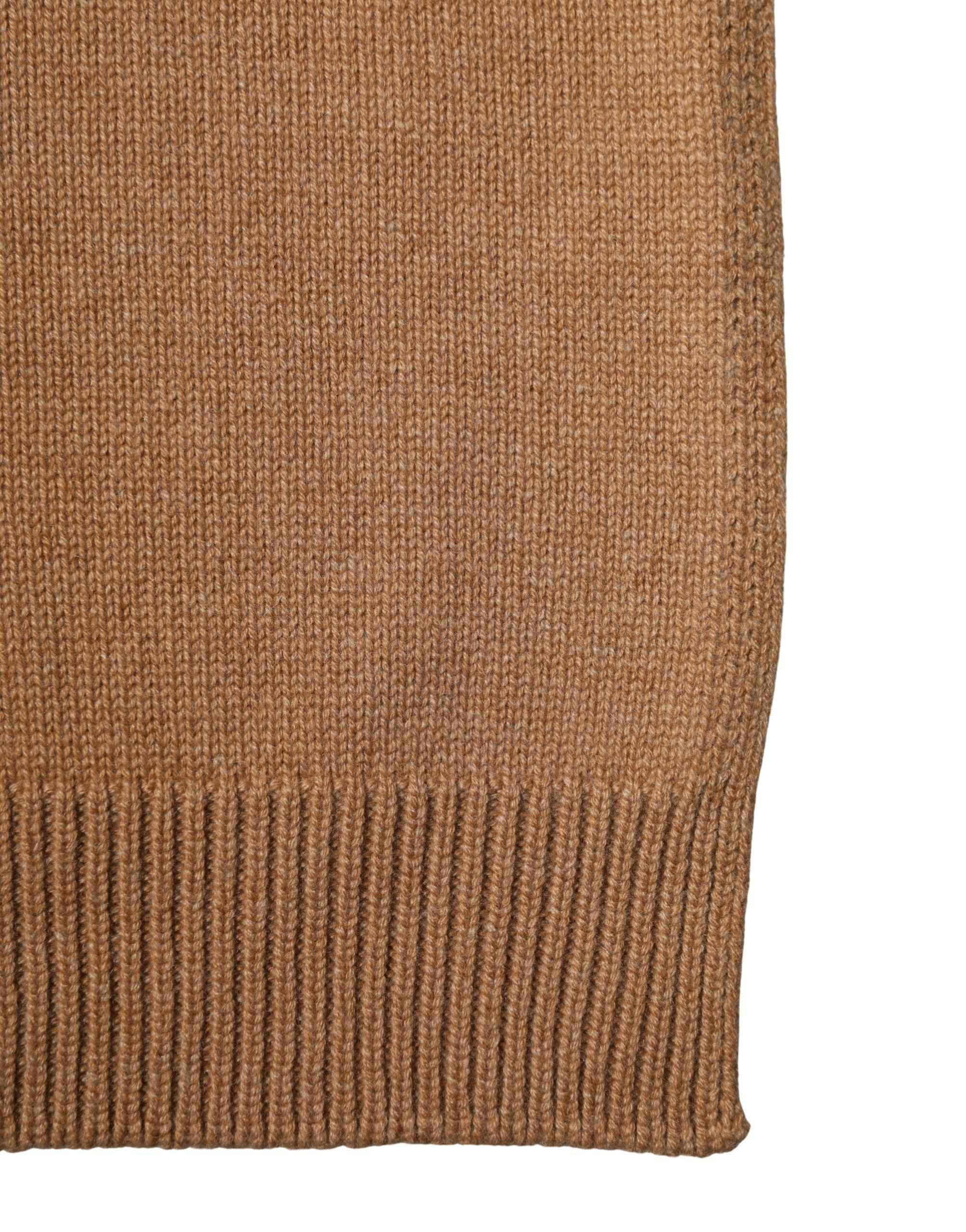 Dolce & Gabbana Brown Cashmere Knitted Foulard 207cm x 29cm Men Scarf