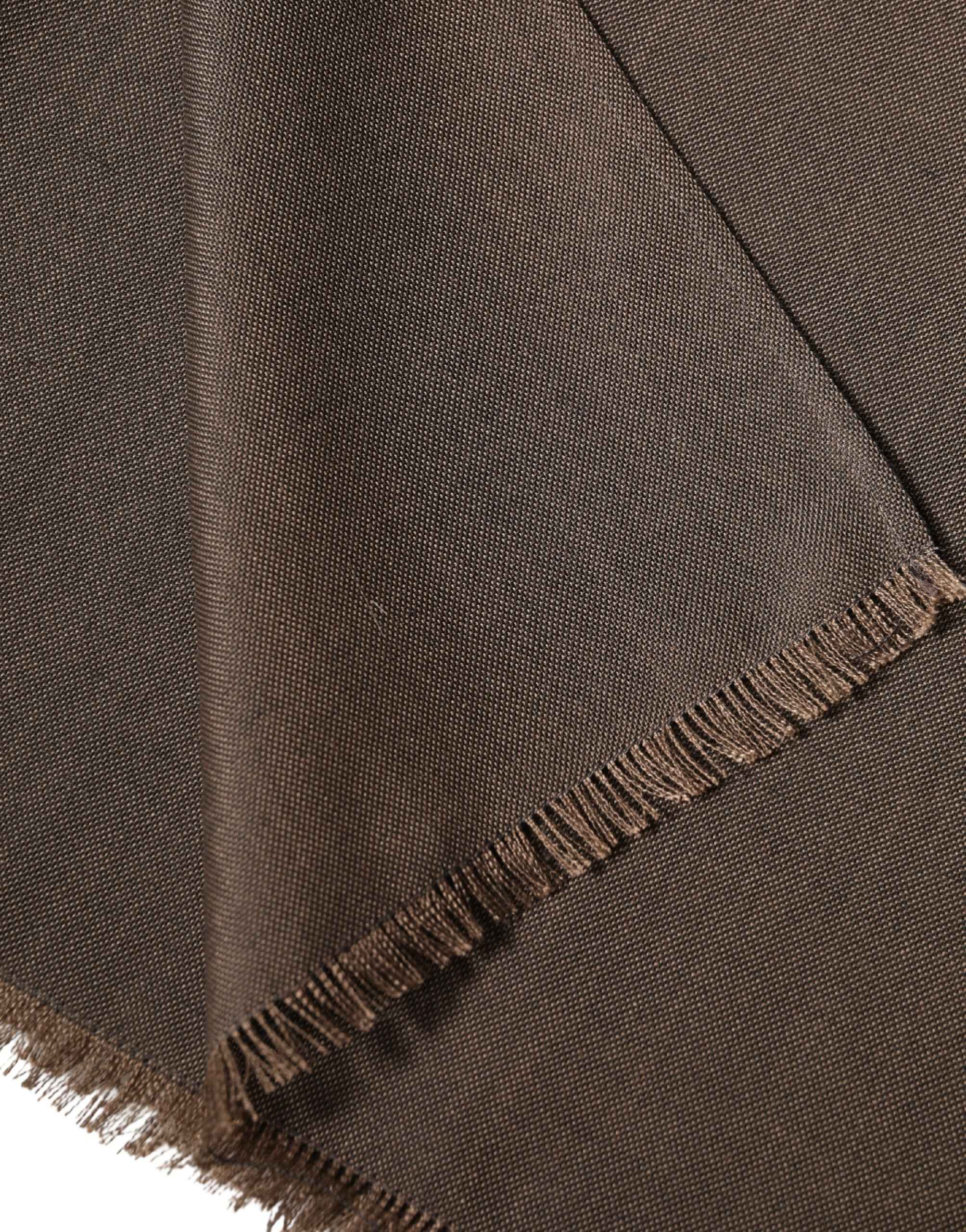 Dolce & Gabbana Brown Polyester Neck Warmer Shawl 185cm x 165cm Men Scarf