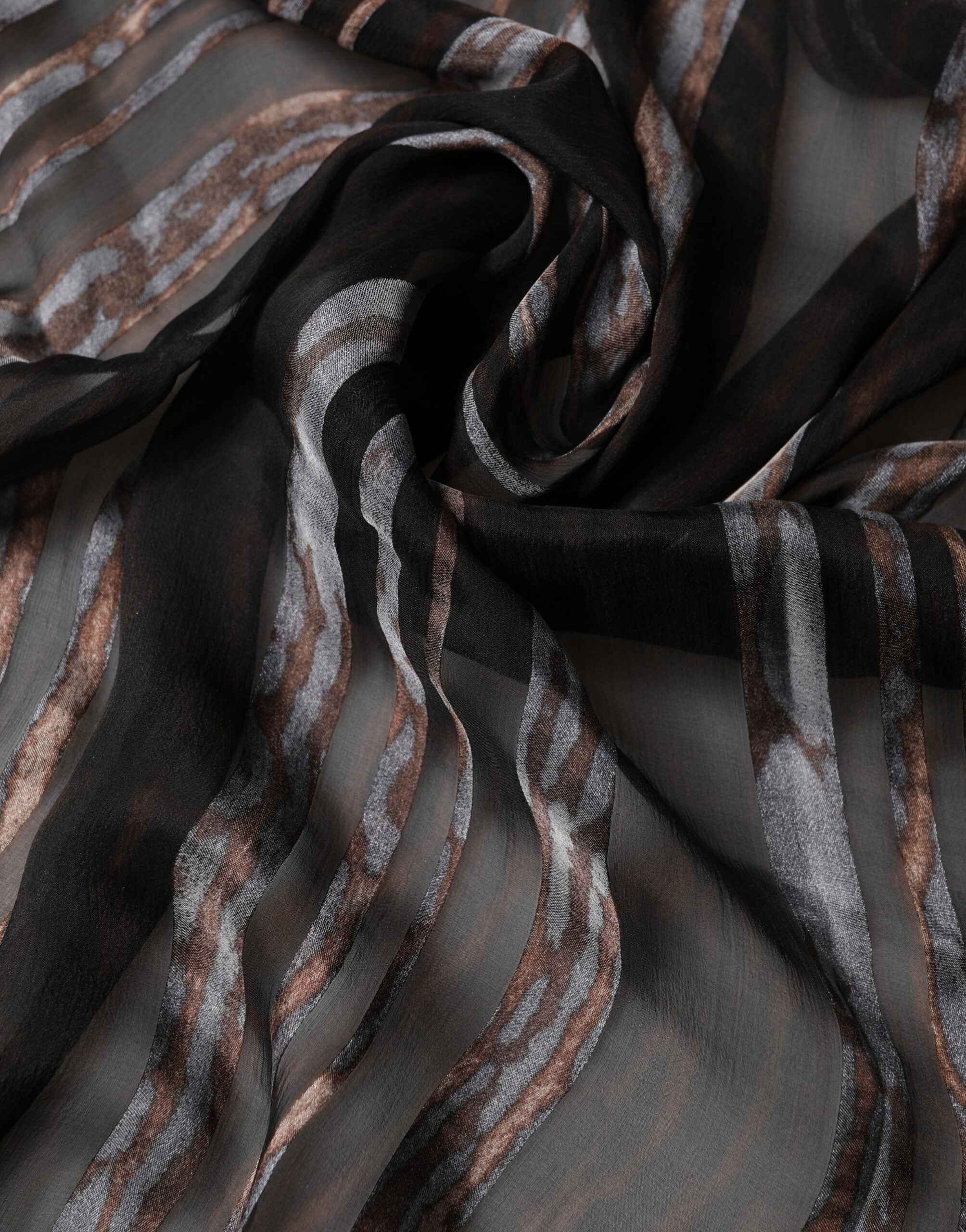 Dolce & Gabbana Black Stripes Silk Wrap Shawl Stole 193cm x 131cm Scarf