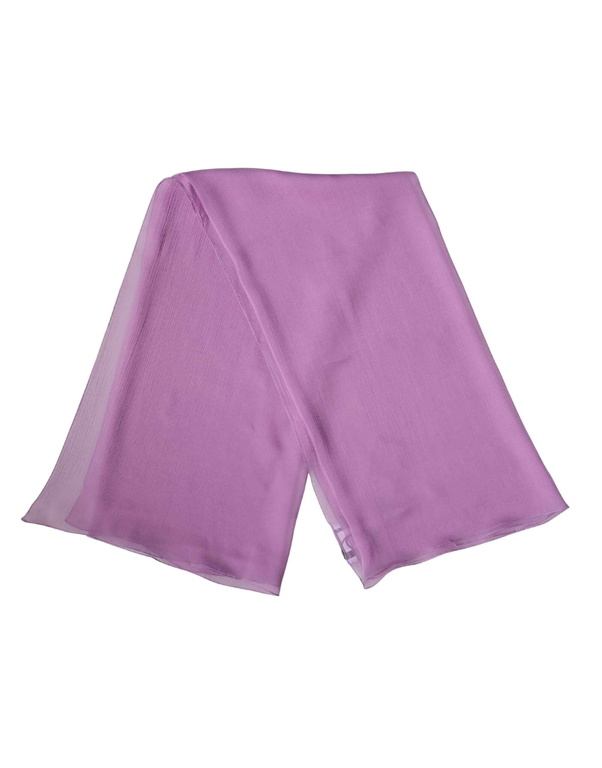Dolce & Gabbana Light Purple Silk Neck Wrap Foulard 114cm x 114cm Scarf
