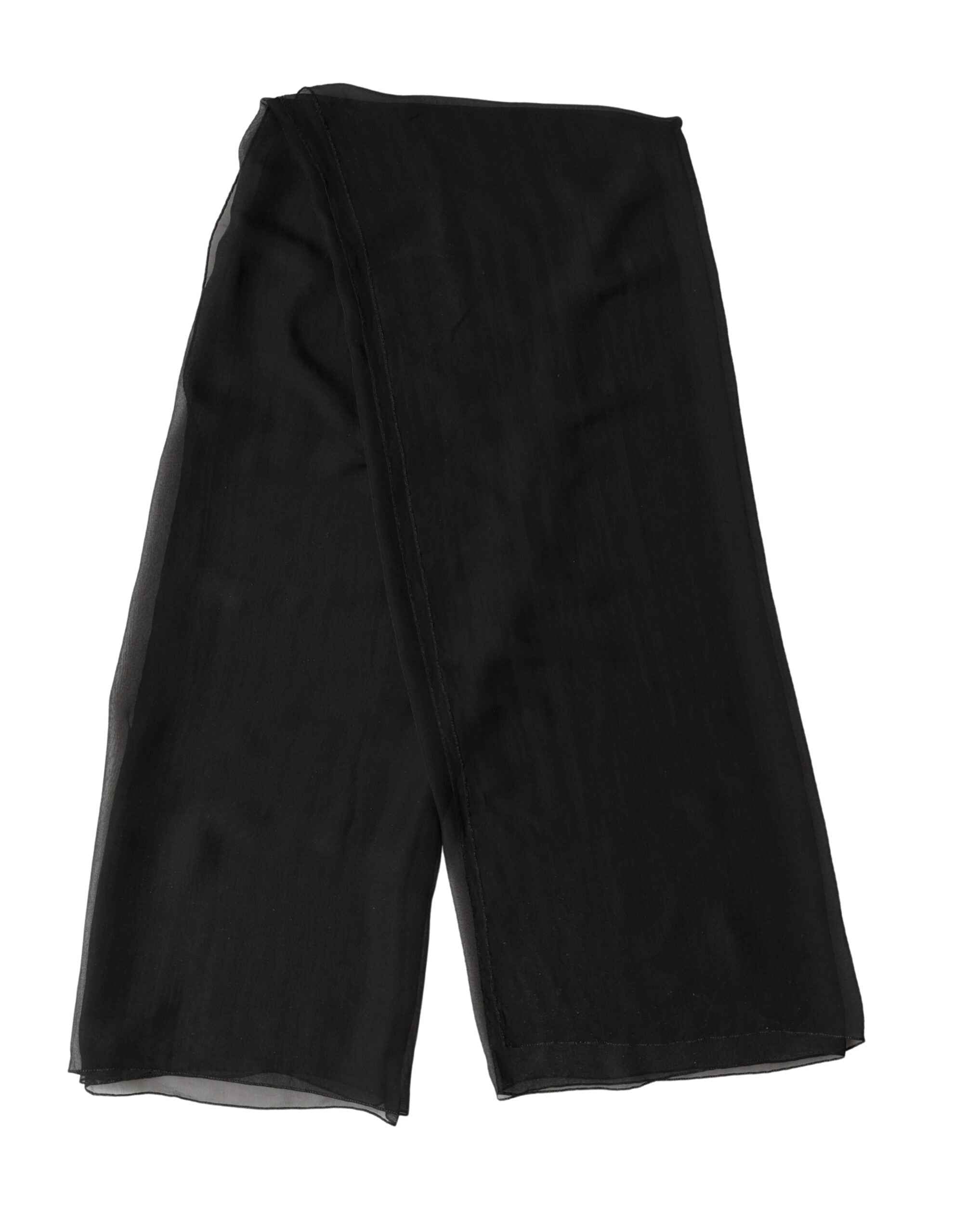 Dolce & Gabbana Black Silk Neck Wrap Shawl Stole 167cm x 126cm Scarf