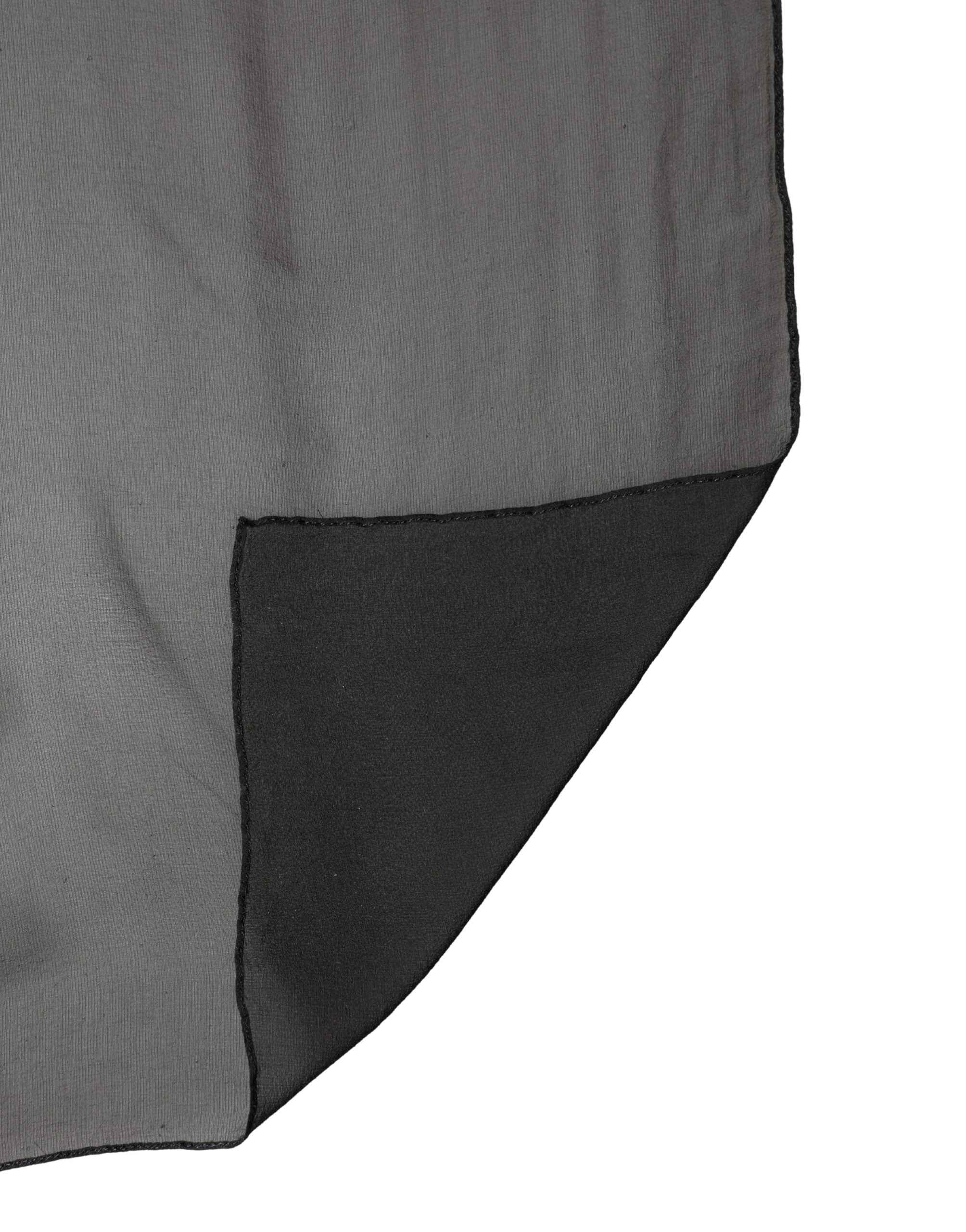 Dolce & Gabbana Black Silk Neck Wrap Shawl Stole 167cm x 126cm Scarf