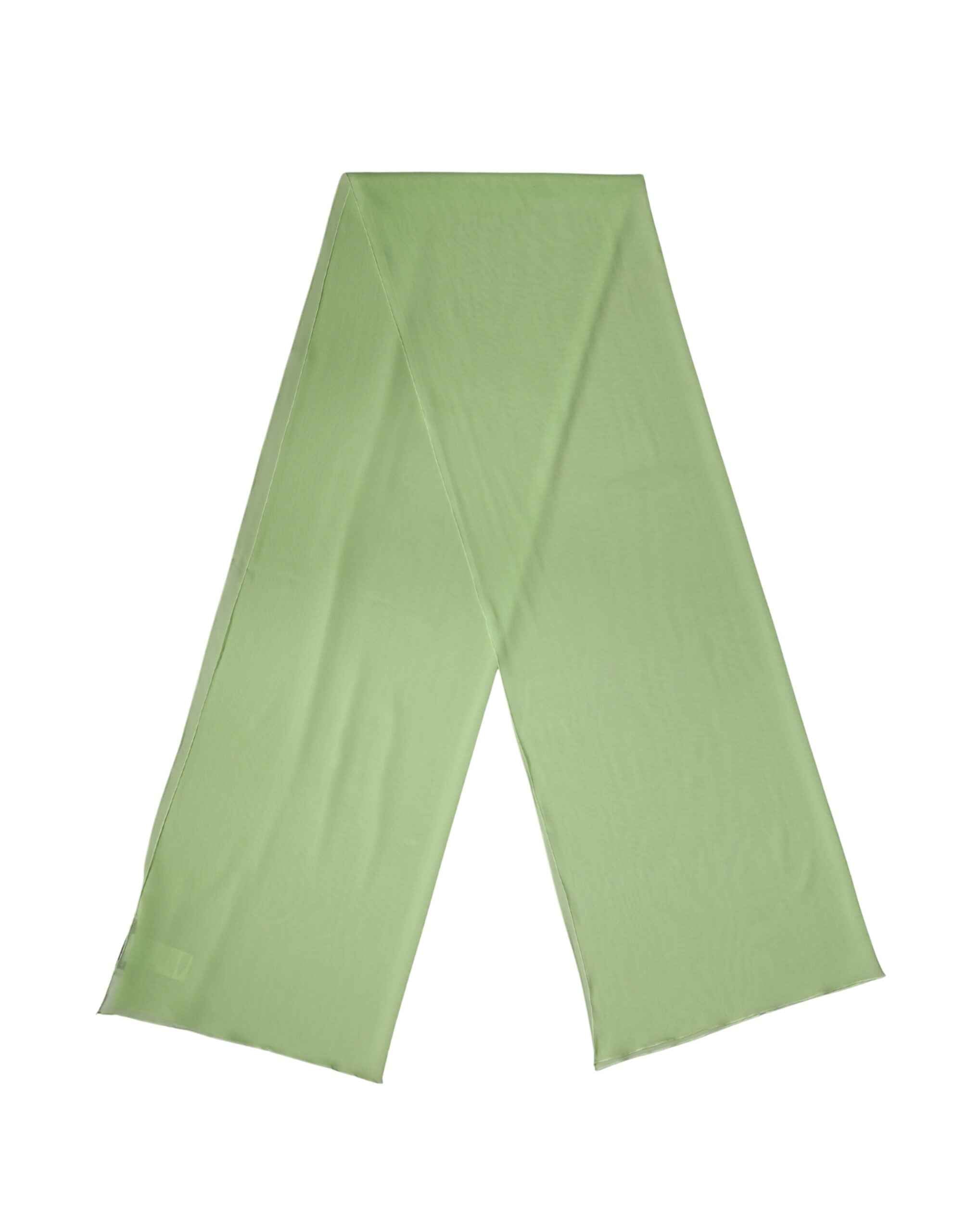 Dolce & Gabbana Light Green Silk Neck Wrap Shawl Stole 200cm x 64cm Scarf