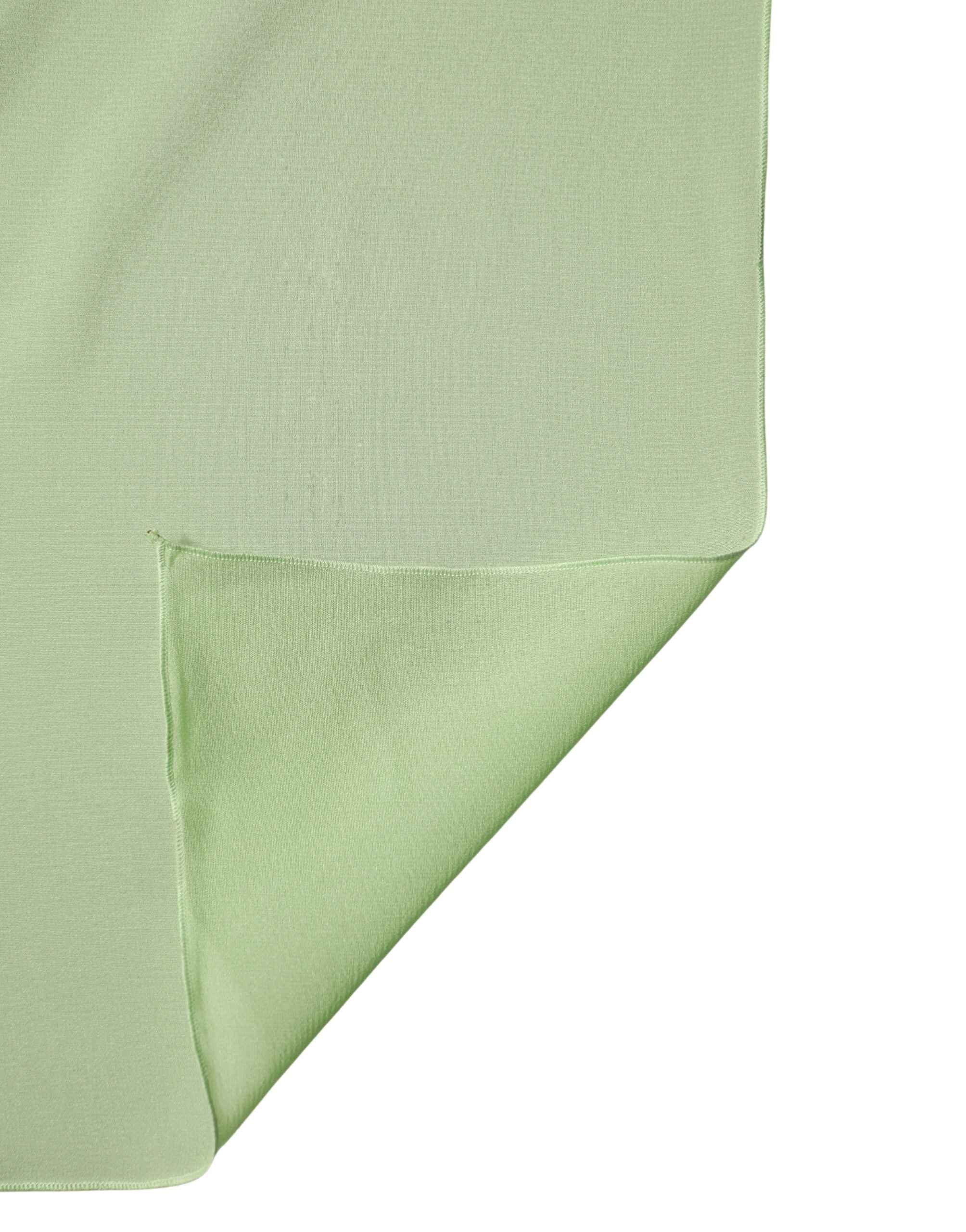 Dolce & Gabbana Light Green Silk Neck Wrap Shawl Stole 200cm x 64cm Scarf