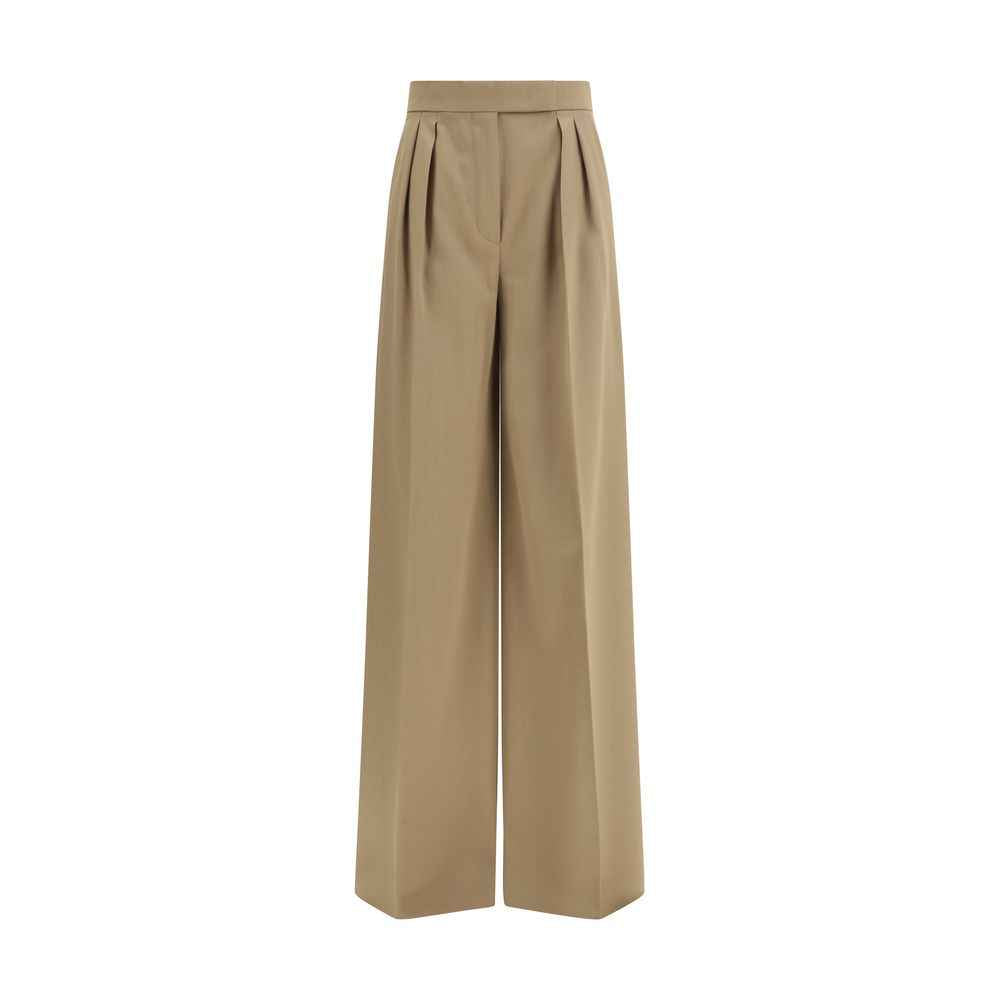 Max Mara Beige Wool Oves Aries Pants