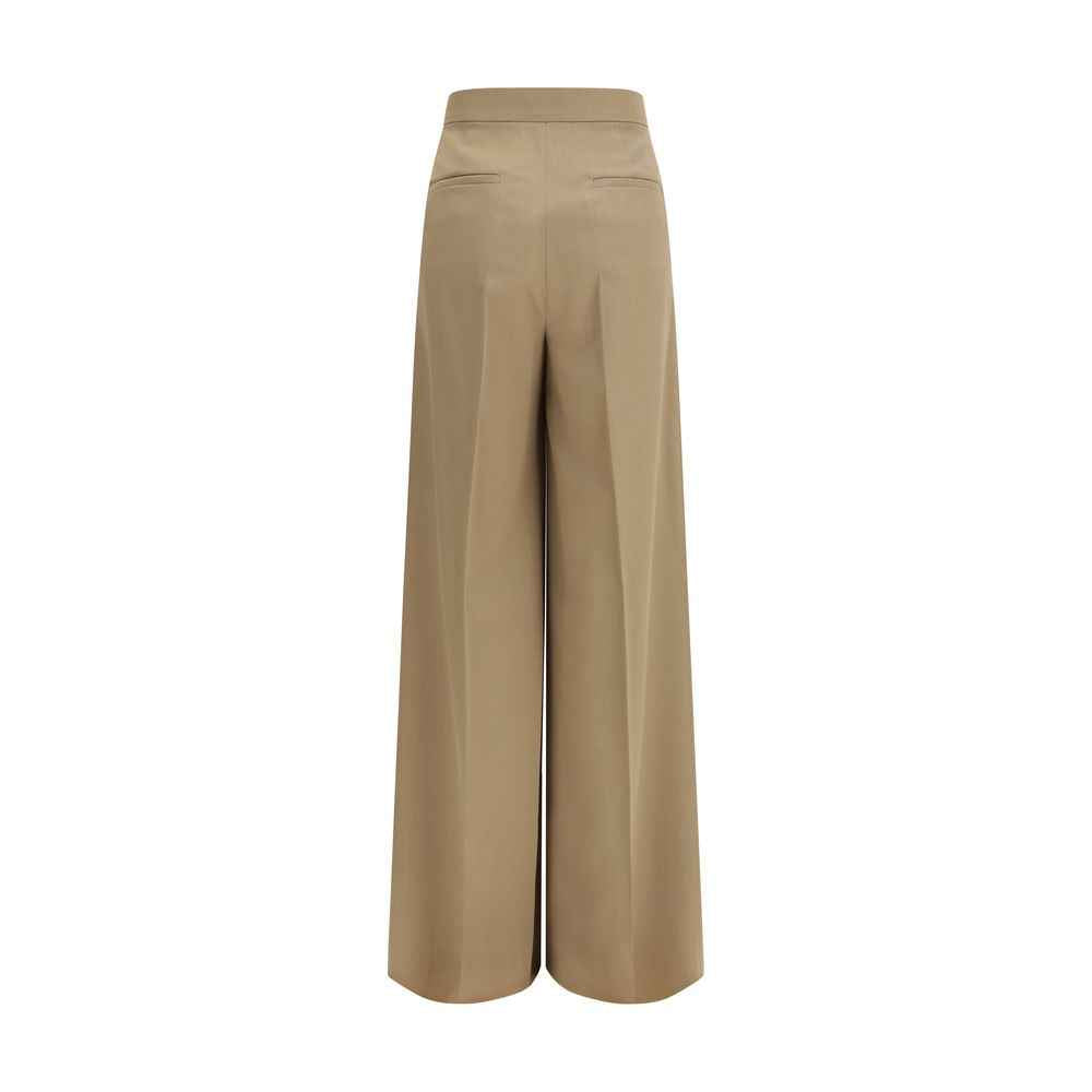 Max Mara Beige Wool Oves Aries Pants