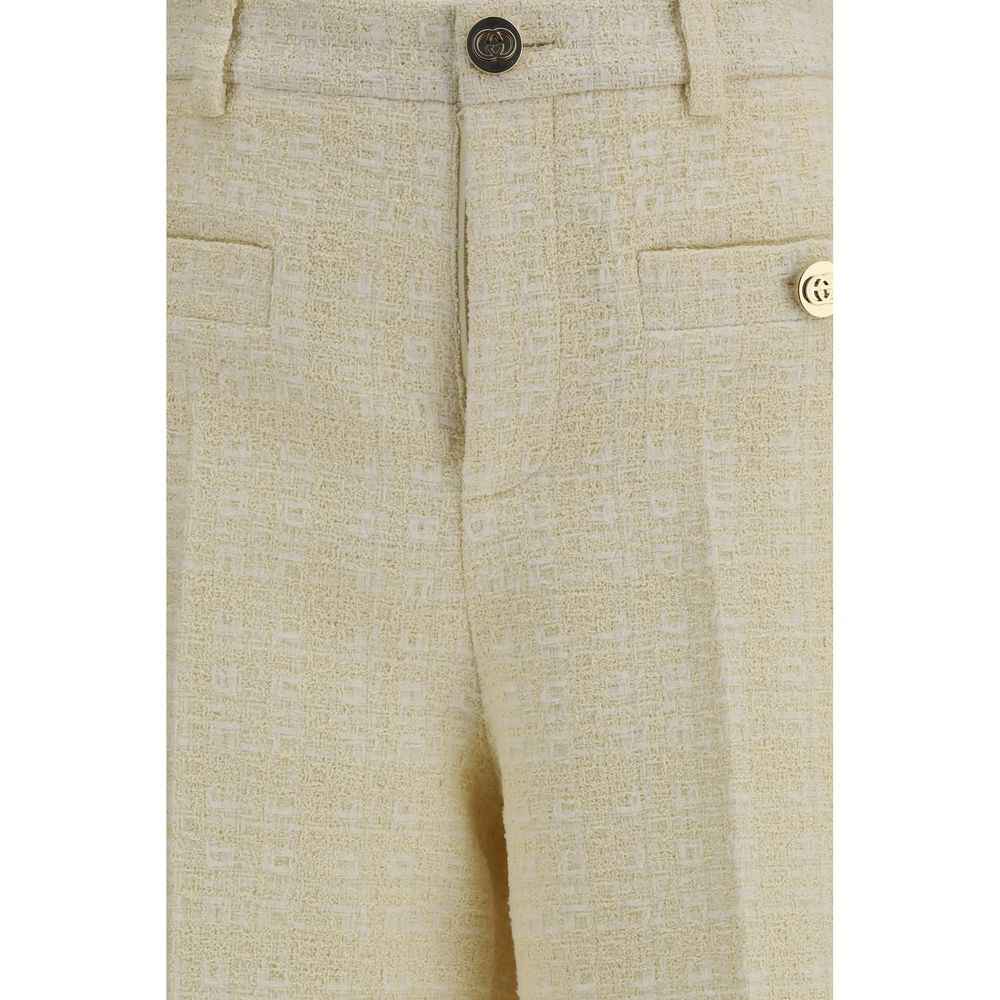 Gucci Beige Cotton Dress Pants