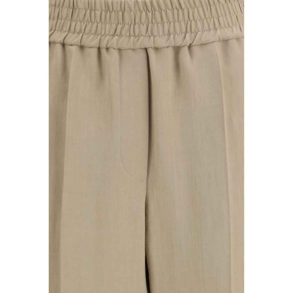 Brunello Cucinelli Beige Viscose Casual Pants