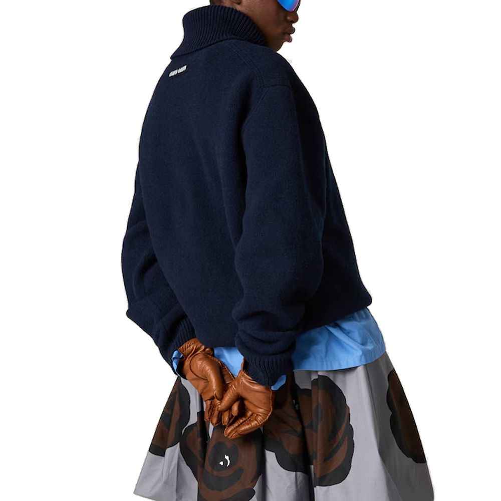 Miu Miu Blue Cashmere Turtleneck