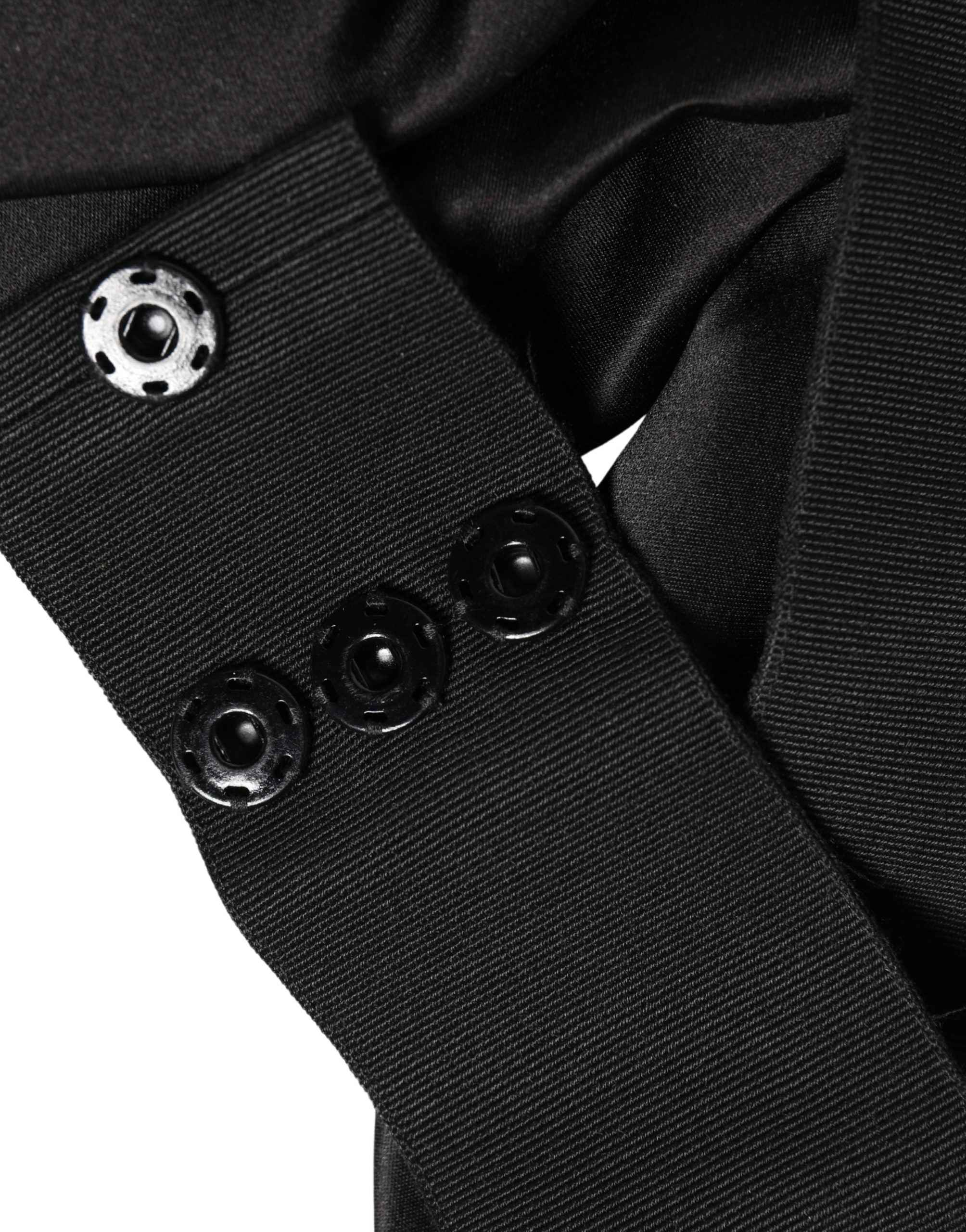 Dolce & Gabbana Black Silk Satin Sash Wide Waist Women Belt
