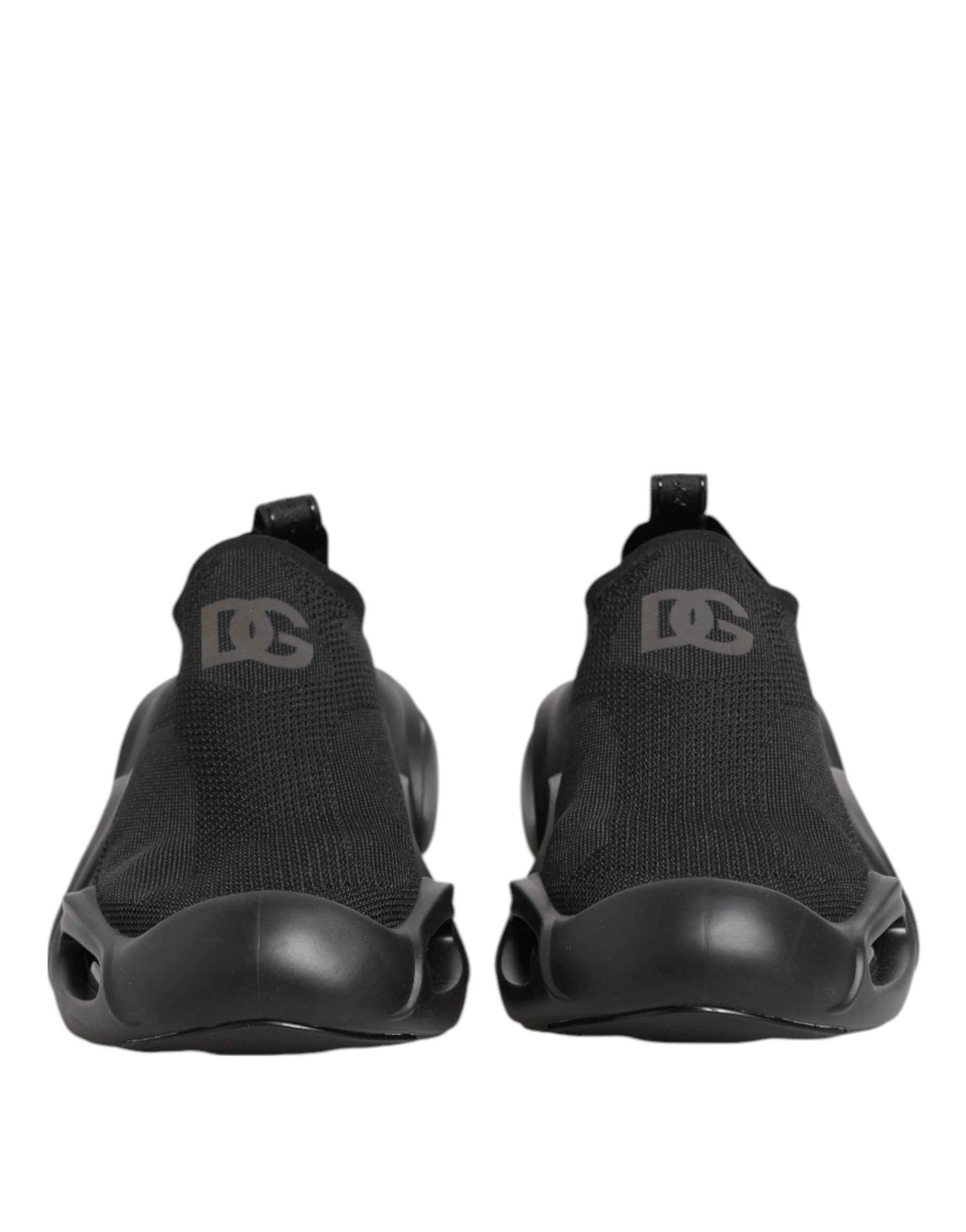 Dolce & Gabbana Black Slip On Wave Low Top Sneakers Shoes