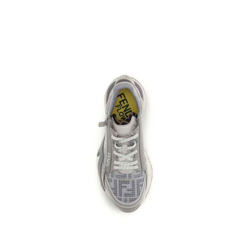 Fendi Gray Polyester Athletic Sneakers
