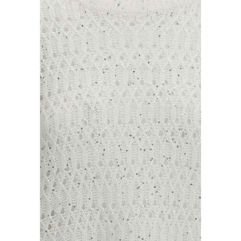 Brunello Cucinelli White Silk Sweatshirt