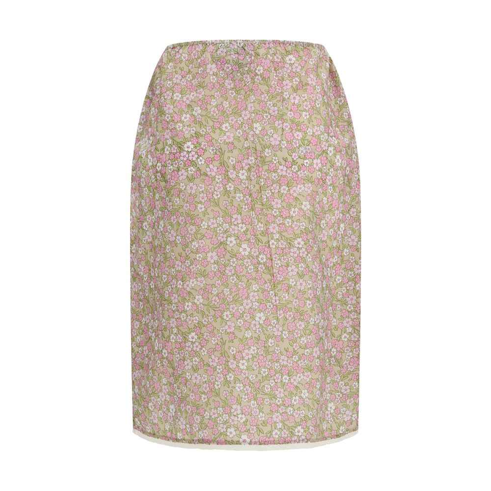 Prada Multicolor Nylon Midi Skirt