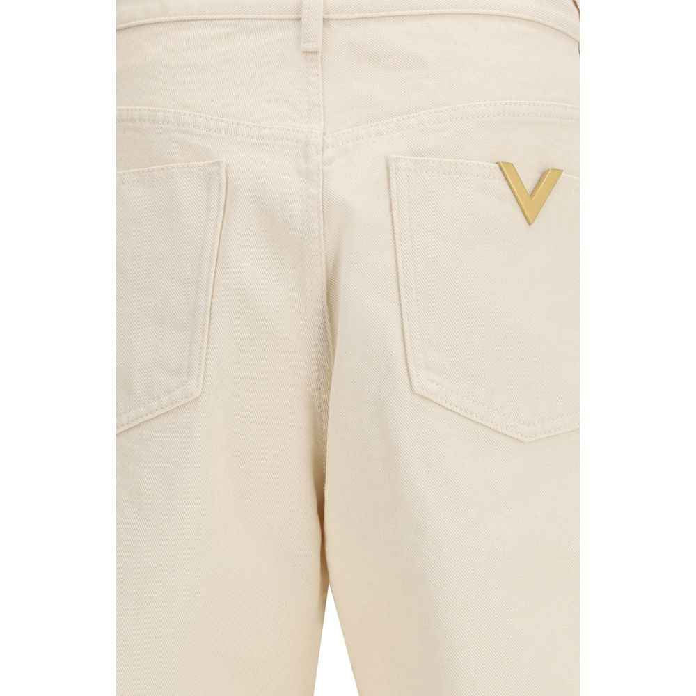 Valentino Beige Cotton Casual Pants