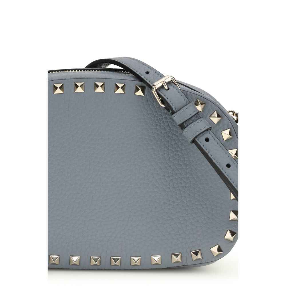 Valentino Garavani Blue Calf Leather Bos Taurus Shoulder Bag