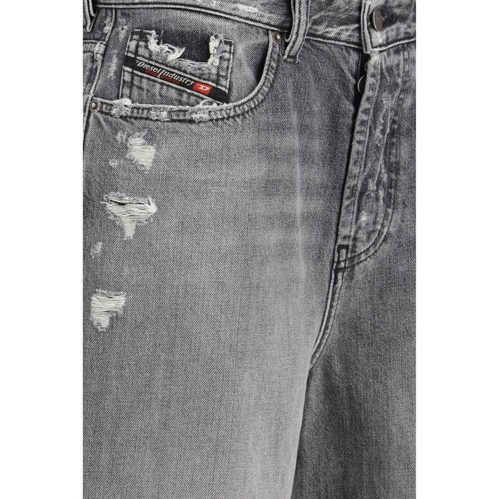 Diesel Gray Cotton Bermuda Shorts