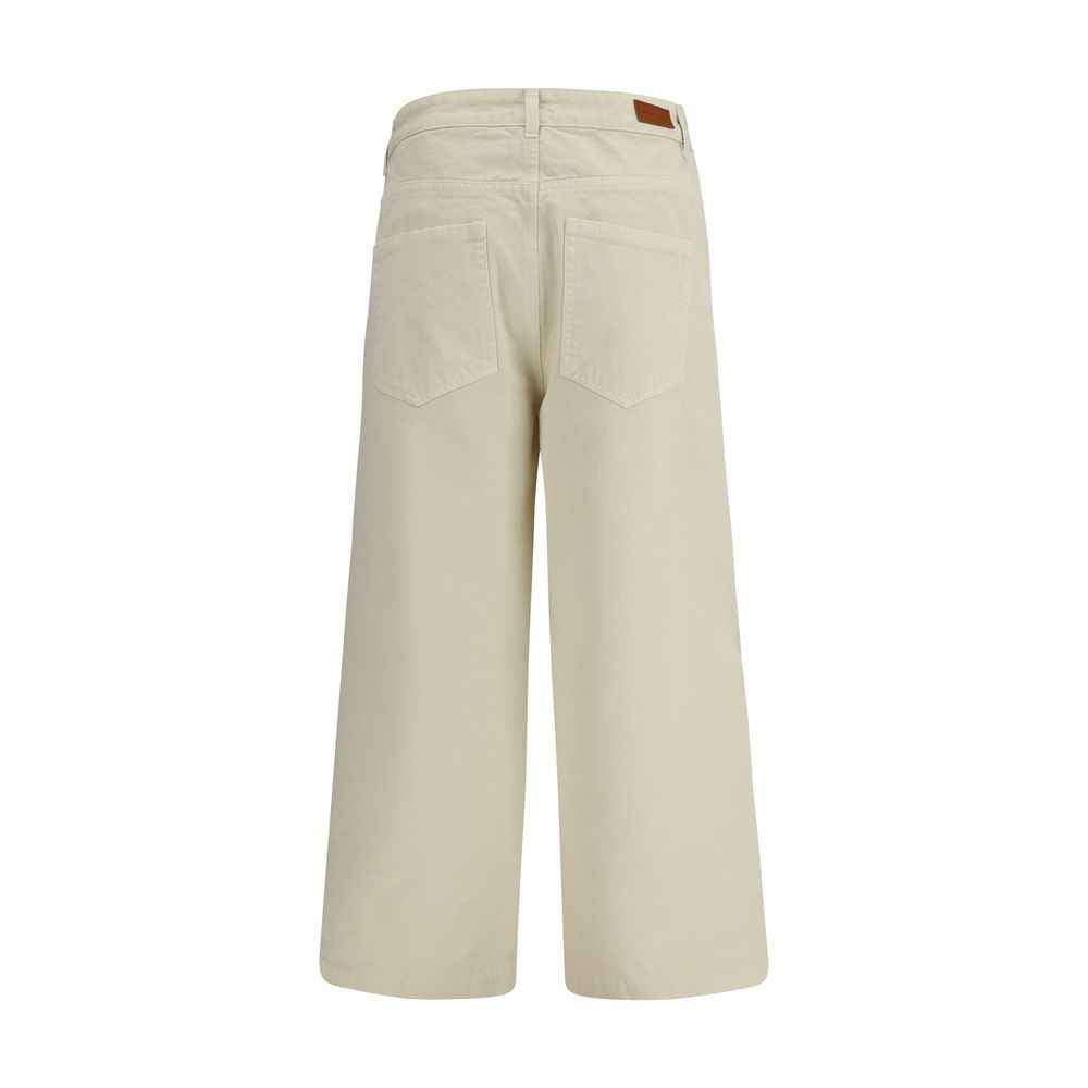 Moncler Beige Cotton Casual Pants
