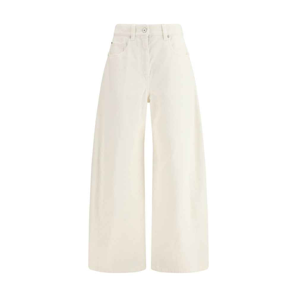 Brunello Cucinelli Beige Cotton Casual Pants