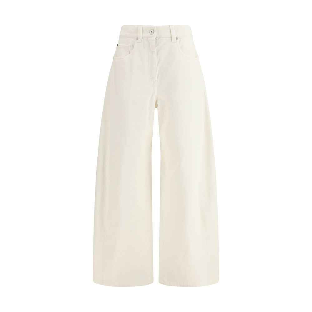 Brunello Cucinelli Beige Cotton Casual Pants