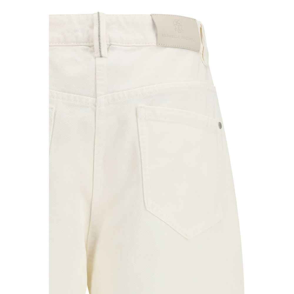 Brunello Cucinelli Beige Cotton Casual Pants